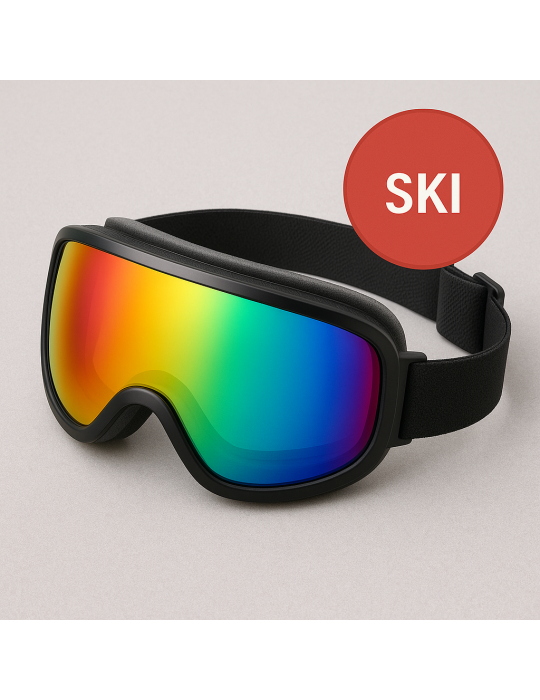 Gafas de Esquí Antivaho HD,Protección UV , Lente espejo , Unisex , Ideal para deportes de invierno